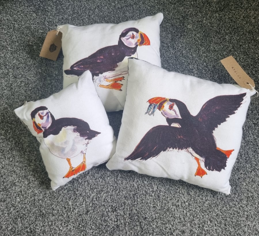Little Puffin Cushion Set Folksy