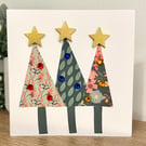 Christmas trees card 