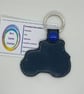 Embroidered Tractor Key ring Blue - Image 2