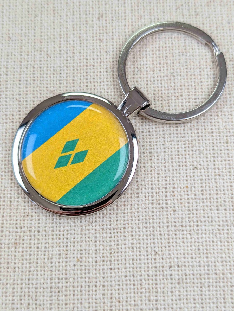 St Vincent Flag Keyring
