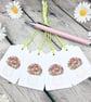 Toadstool Gift Tags - set of 4 tags - Floral Toadstool Gift Tags