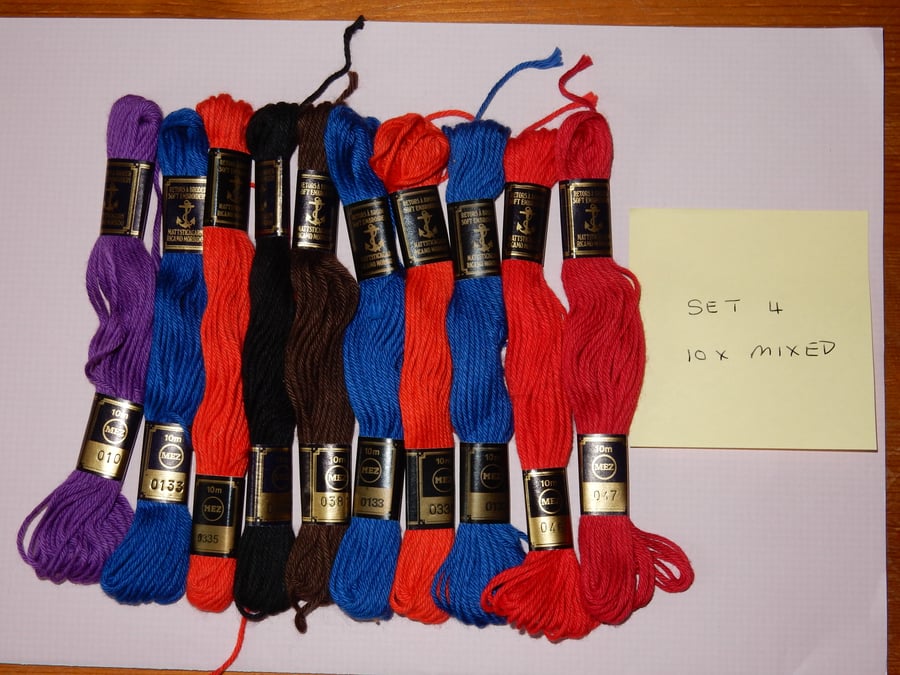 Anchor soft embroidery thread mixed colours
