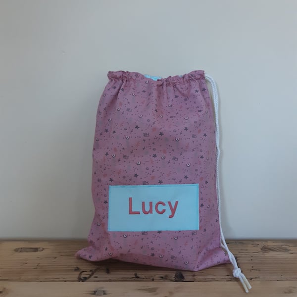 Pink Multi & Pale Blue Kit Bag