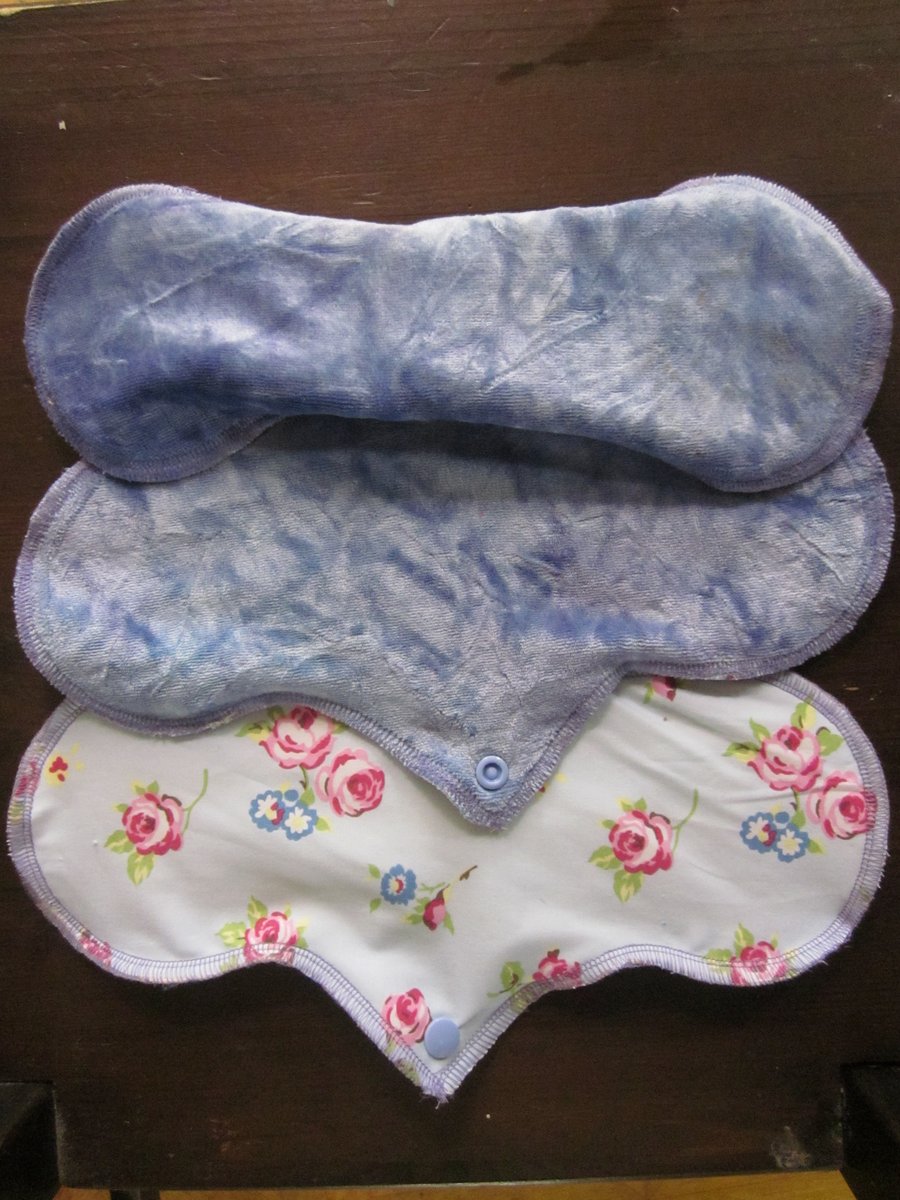 Cloth San Pro - regular, blue rosebuds with lilac