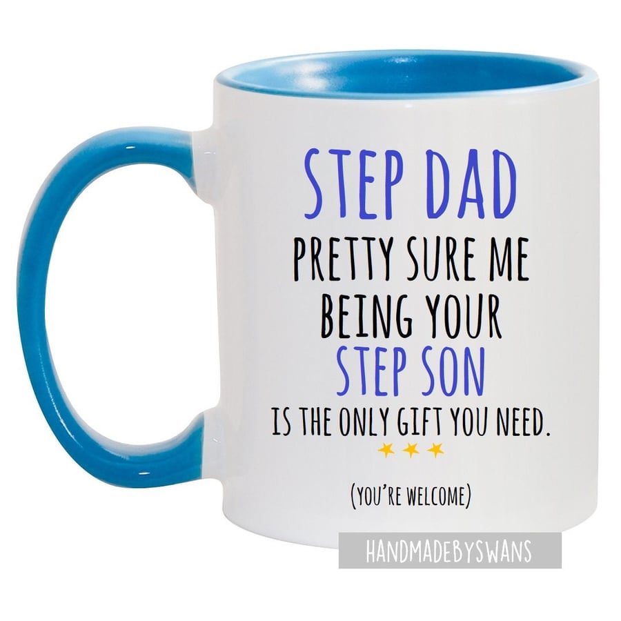 Funny step dad mug, Funny gift from step son, funny dad birthday gift from step 