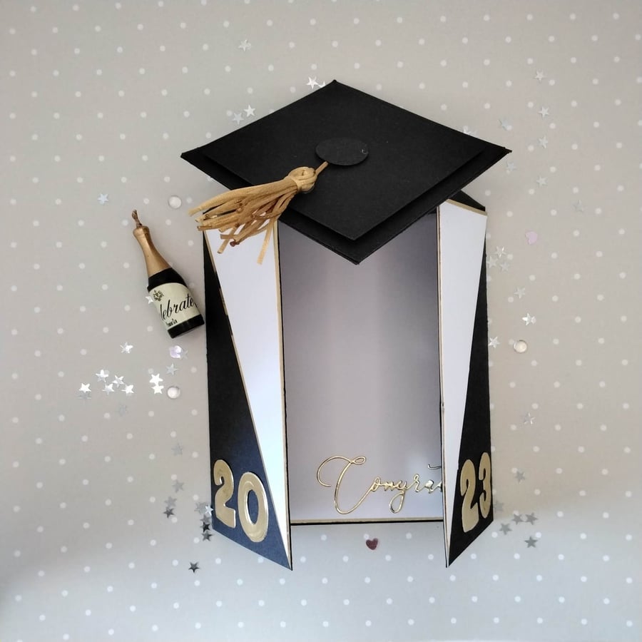 Hand-made, unique, luxury, personalized Graduation, Exam card 