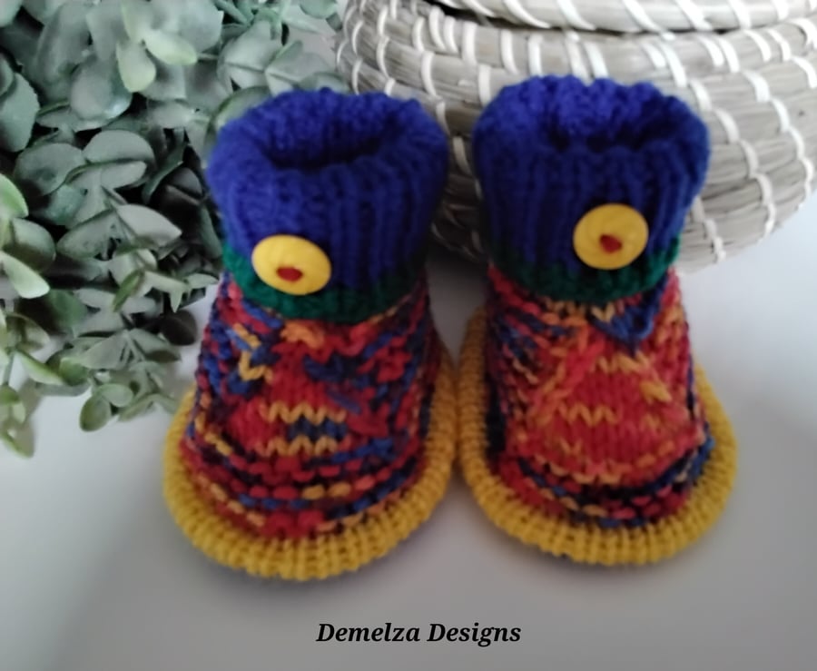 Baby Gender Neutral Booties- Shoes 0-6 months size 