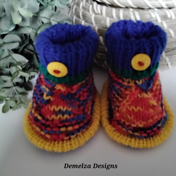 Baby Gender Neutral Booties- Shoes 0-6 months size 