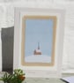 Hand-stitched miniature on card entitled 'Winter Cottage' a card to keep - Image 3