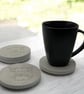 Set of Four Grey Highland Cow Drinks Coasters, Handmade Stone Like Finish - Image 3