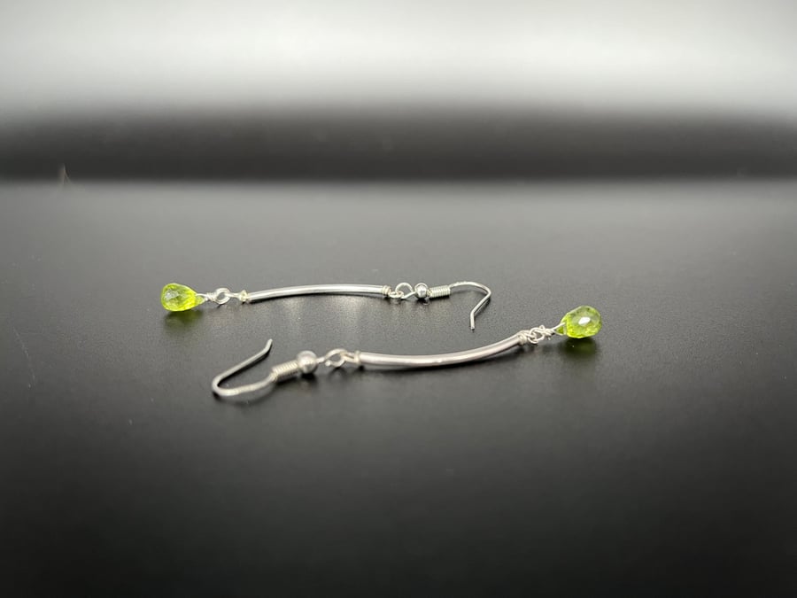 Peridot earrings in sterling silver