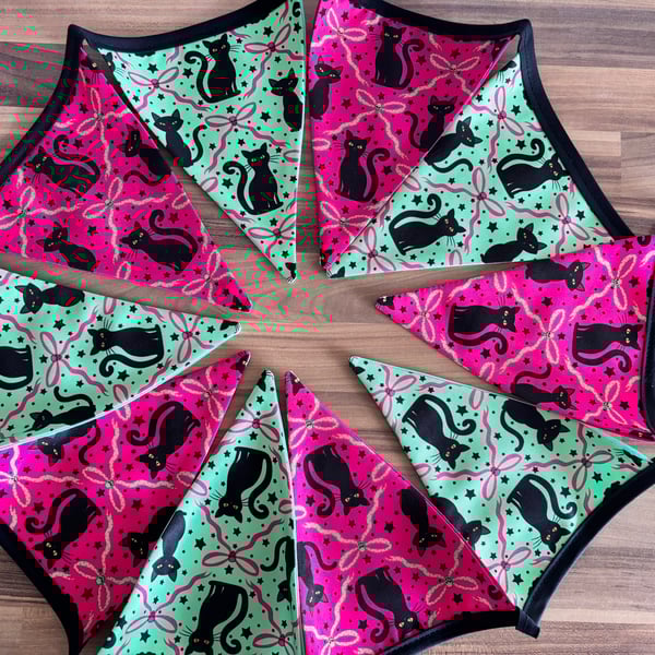 Halloween Black Cat Themed Bunting