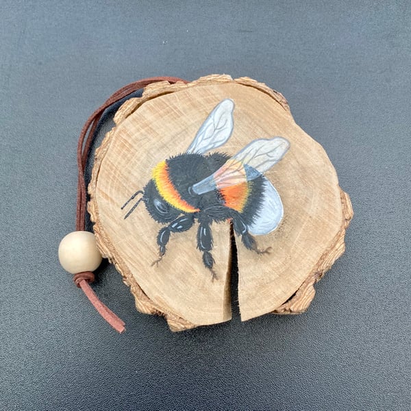 Bumble bee hand-painted hanging decoration 