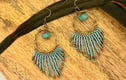 Handwoven fringe earrings