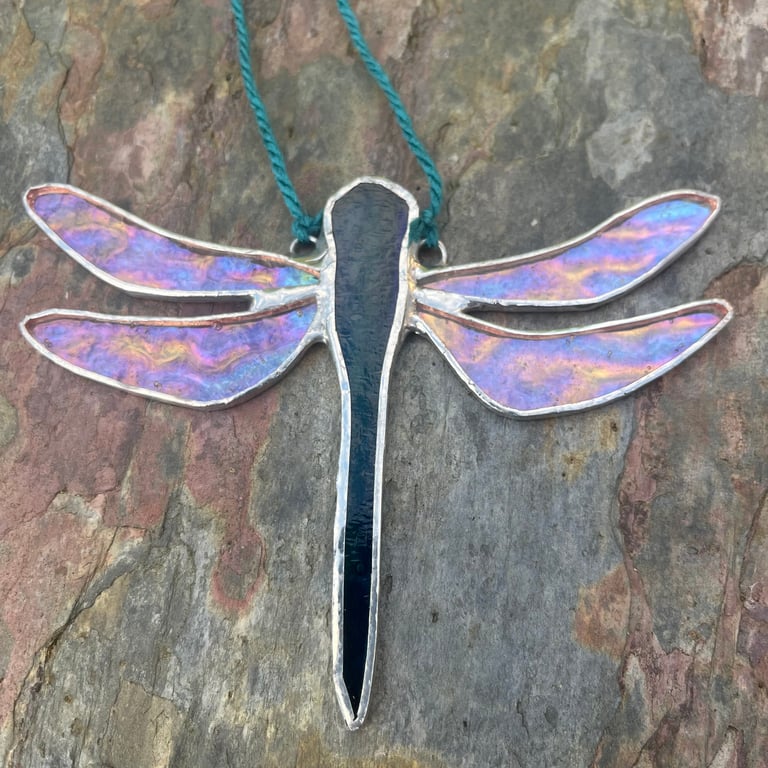 Stained glass dragonfly