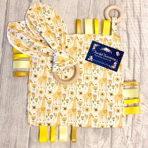 Two piece baby set - sensory taggy toy & bunny ear teether