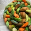 Kent Romney Spinning fibre 100g Folk art greens