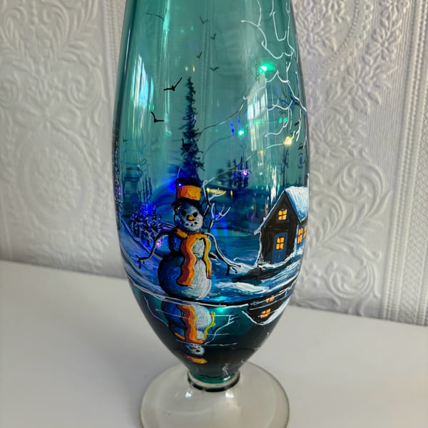 A hand painted and fired vase by Andrew Jenkins 
