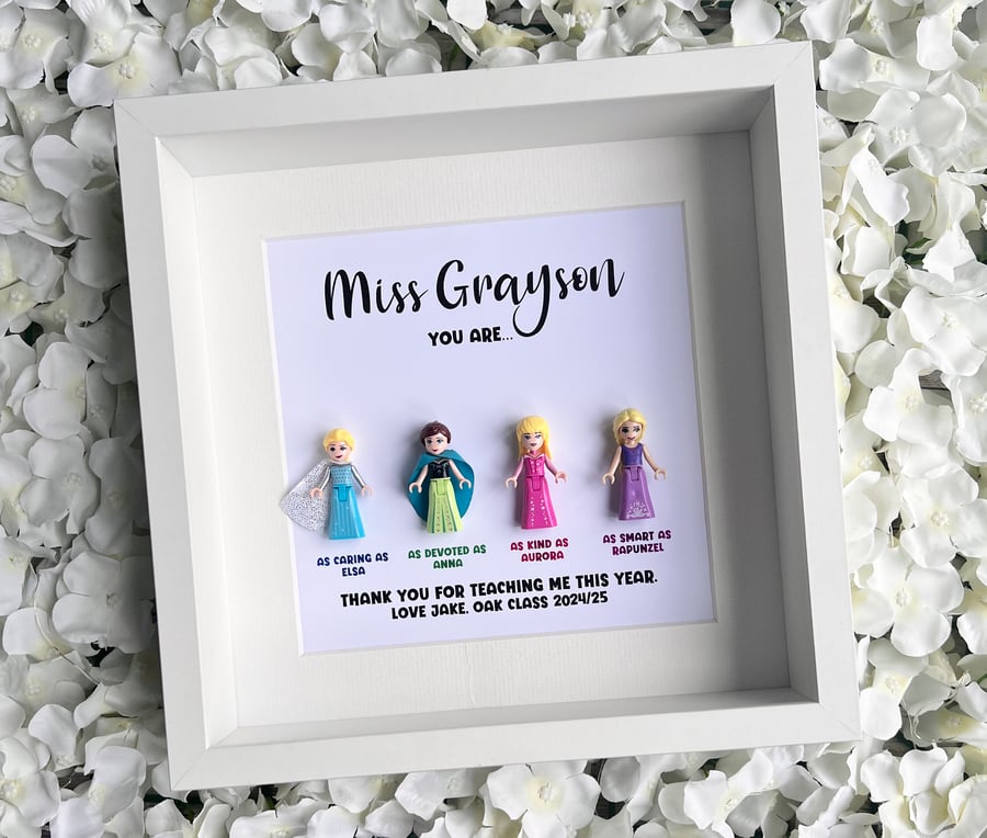Lego Disney Princess Teacher Minifigures Frame