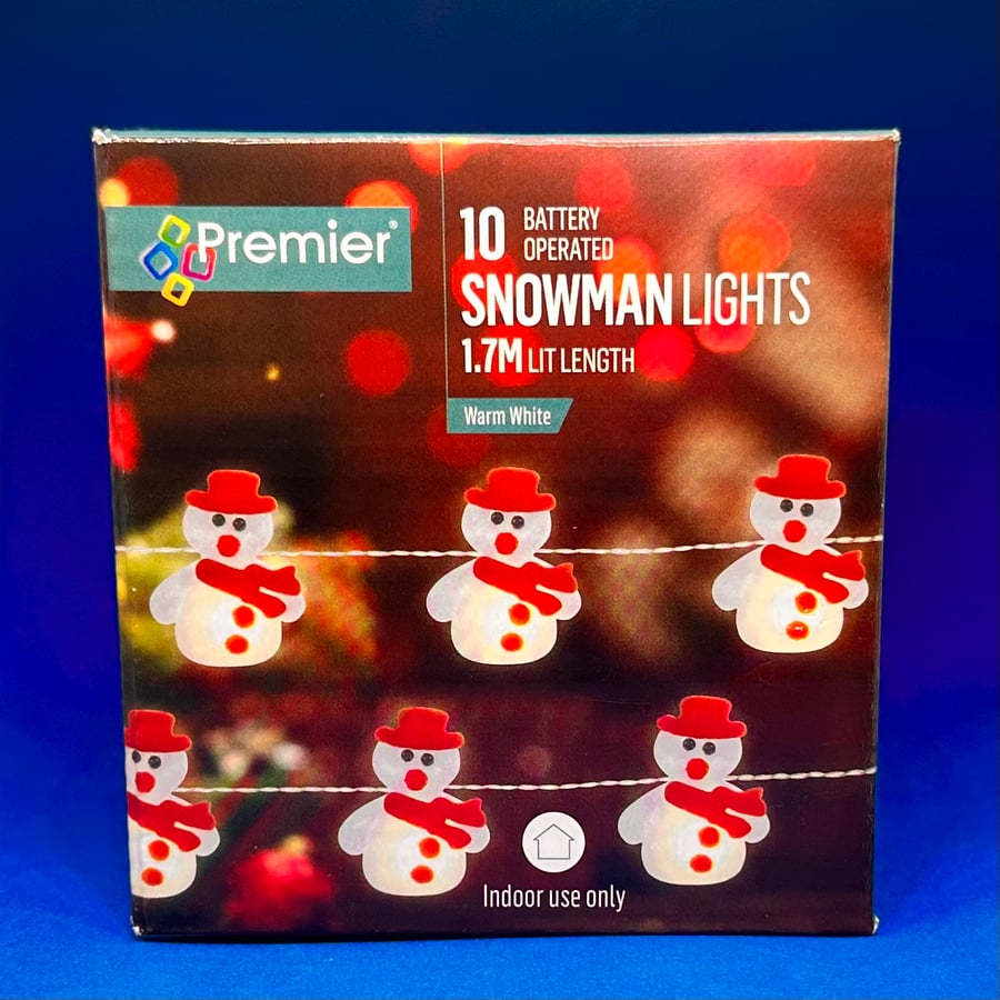 Snowman Garland String Lights 