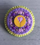 Hand Embroidered Crocus Flower Brooch - Image 1