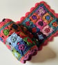 Colourful crocheted winter scarf with a pretty scalloped edge. Free postage.  - Image 3