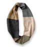Colourblock Infinity Scarf - Grey Camel Ecru