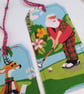 Christmas Gift Tags Golfing Santa - Set of 3 zero waste - Image 2