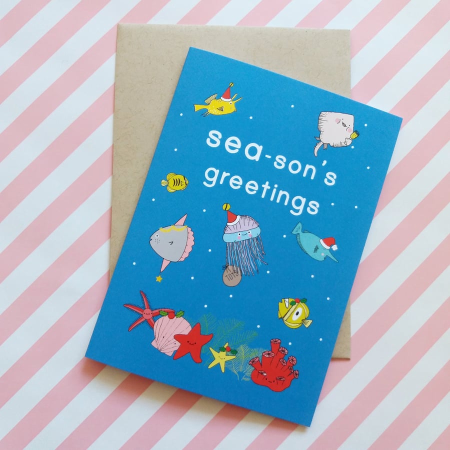 christmas card - seasons greetings