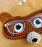 Crochet Glasses Tray, Bear Glasses Holder, Brown Bear Gift, Gift for Glasses Wea - Image 3