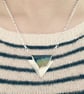 Dawn silver labradorite geometric necklace - Image 1