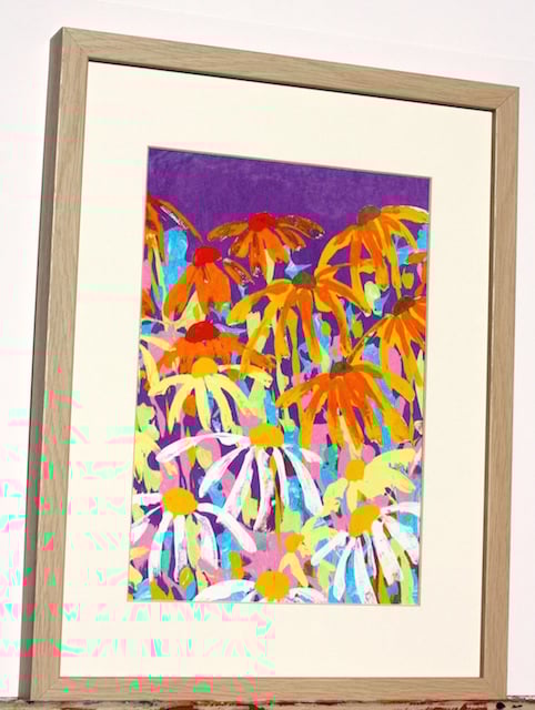 RUDBEKIA SUMMER-FRAMED ORIGINAL SCREENPRINT