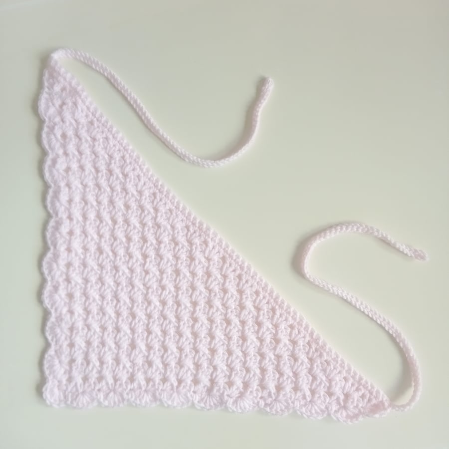 CROCHET Ladies Baby Pink Bandana