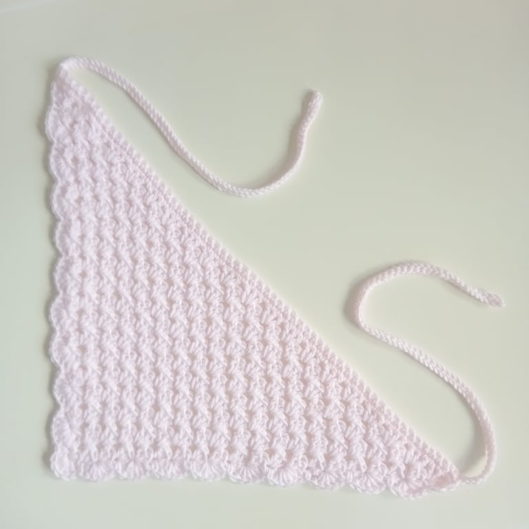 CROCHET Ladies Baby Pink Bandana