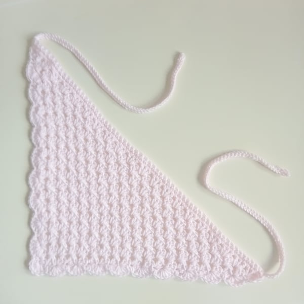 CROCHET Ladies Baby Pink Bandana
