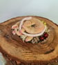 Handmade soft sculpture sleeping mouse textile art
