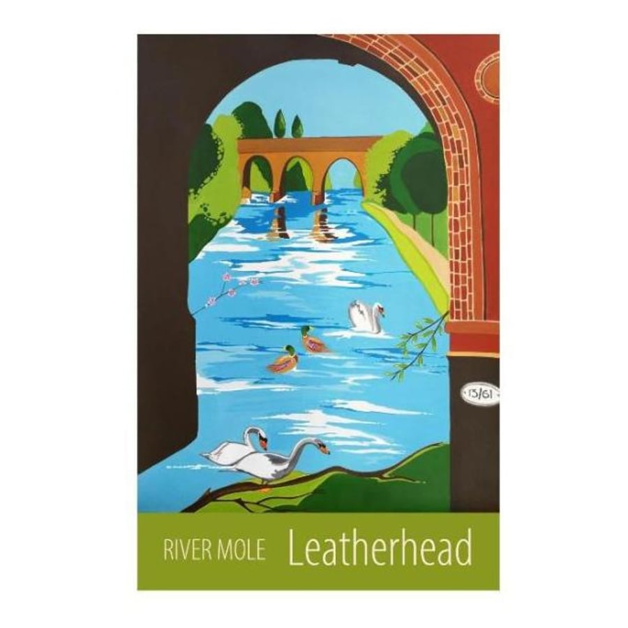 Leatherhead, River Mole - unframed
