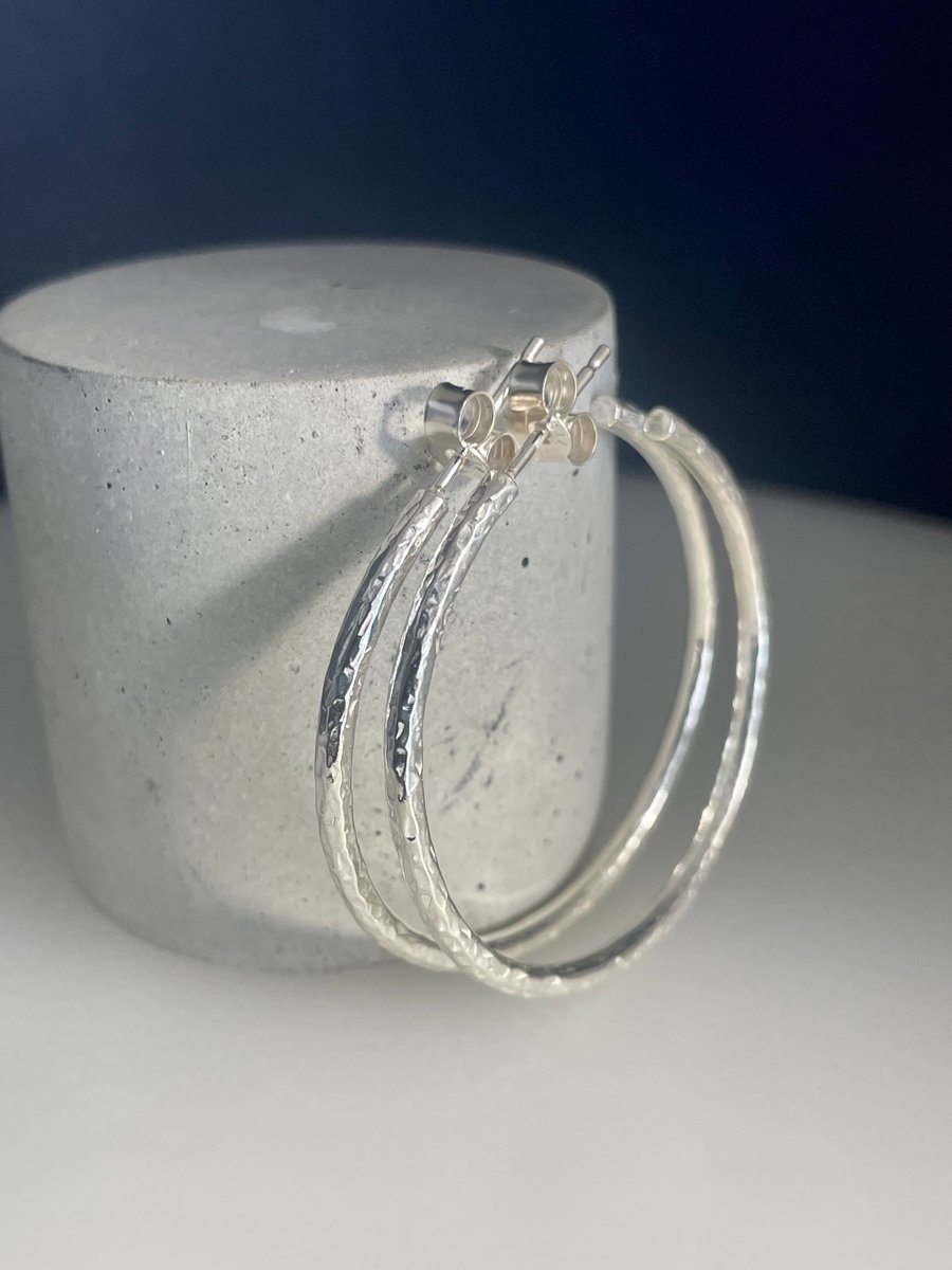 Sterling silver deals baby hoop earrings