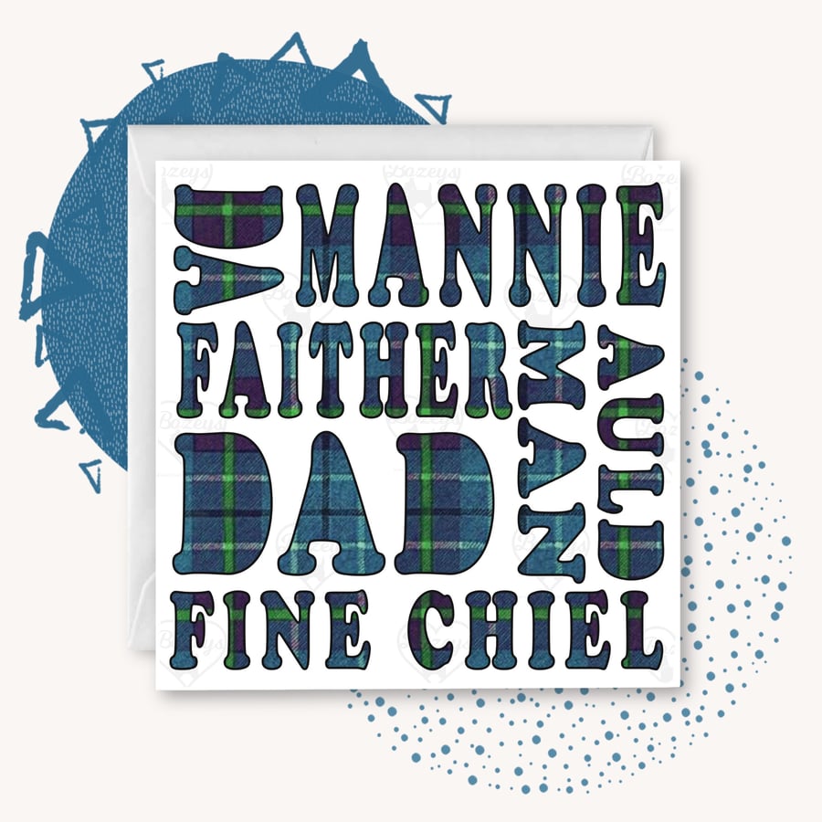 Dad - a Tartan Doric card for any occasion 