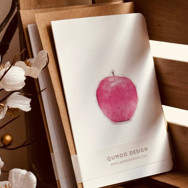 Apple teacher thank you blank greetings card (QM275)
