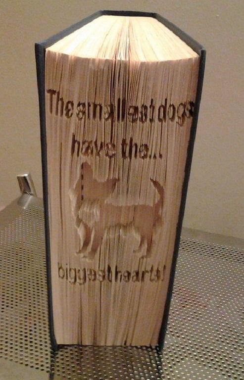 The smallest dogs ... CUT & FOLD Book Folding Pattern - EMAILED PDF PATTERN