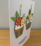Handmade Birthday Card – Floral Cupcakes - Image 3