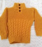 Cable and Fisherman's Rib Pattern Hand Knitted Children's Jumper, Child's Jumper - Image 1
