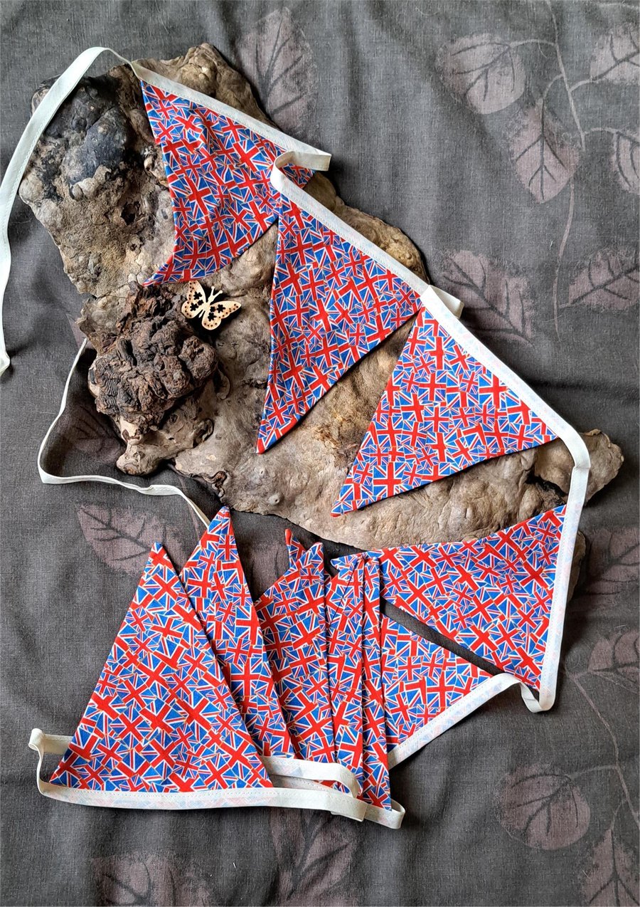 Handmade Union Flag Fabric Bunting 
