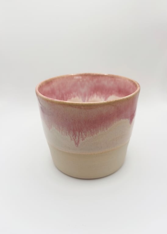 Pink flows ceramic tumbler - 260ml