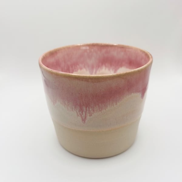 Pink flows ceramic tumbler - 260ml