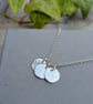 Sterling Silver Wildflower Trio Disc Necklace - JBJ2078 - Image 1