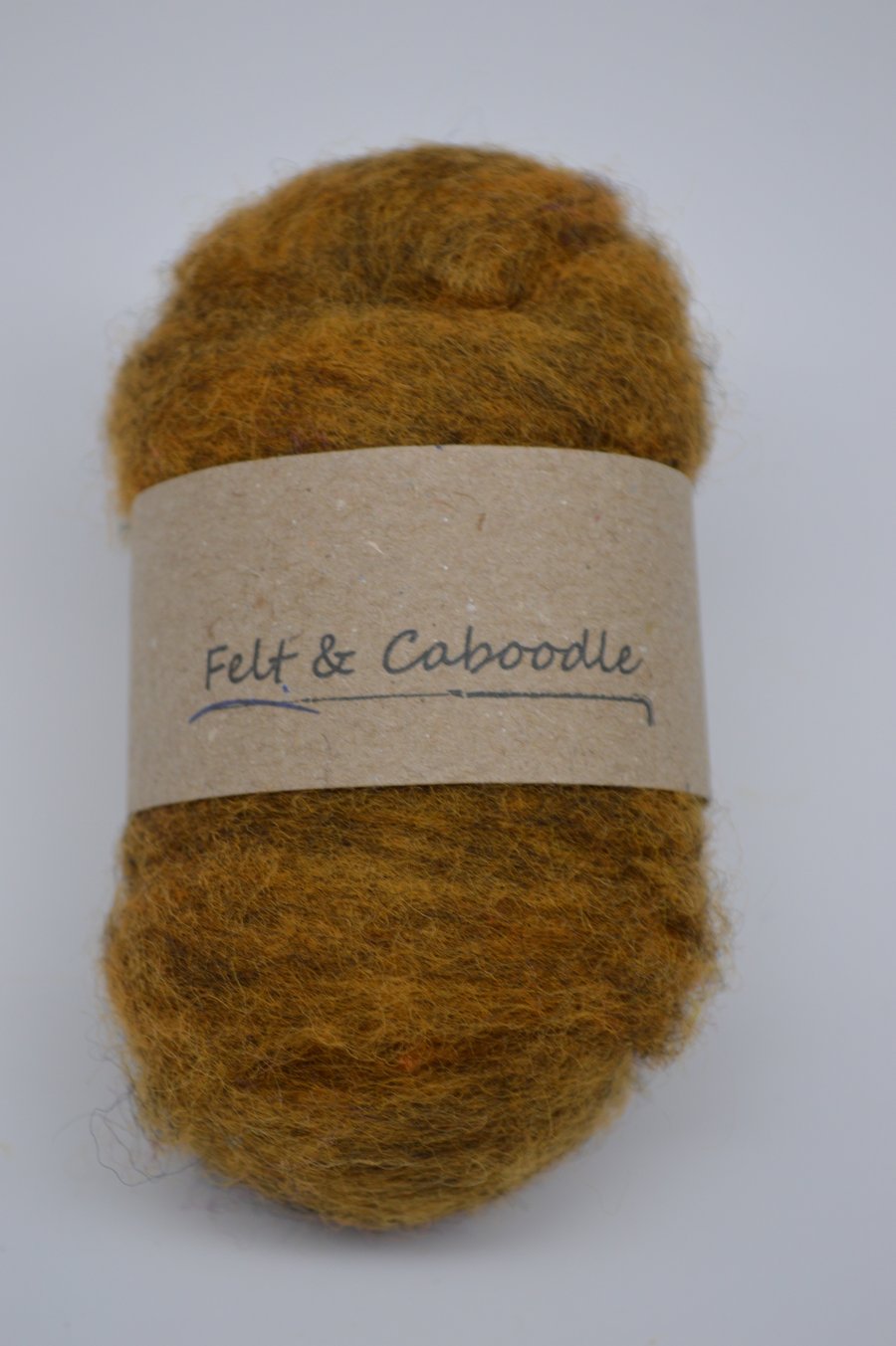 Carded Corriedale wool colour mix, copper