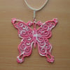 Butterfly decoration. Embroidered Lace