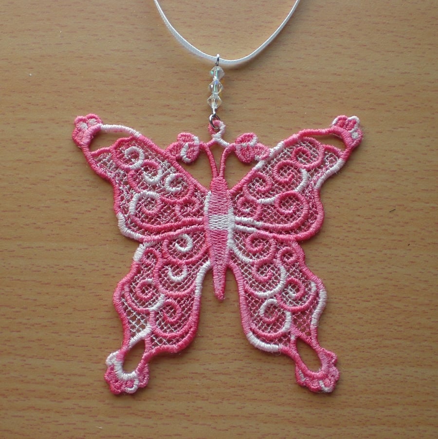 Butterfly decoration. Embroidered Lace